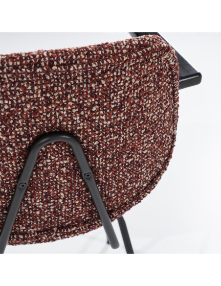 Fauteuil de repas en tissu et métal Jon