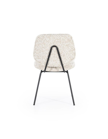 Chaise de repas en tissu chiné Jon