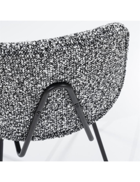 Chaise de repas en tissu chiné Jon