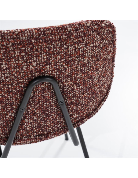 Chaise de repas en tissu chiné Jon