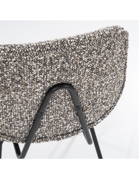Chaise de repas en tissu chiné Jon