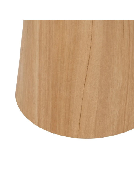 Table ronde avec plateau céramique effet marbre