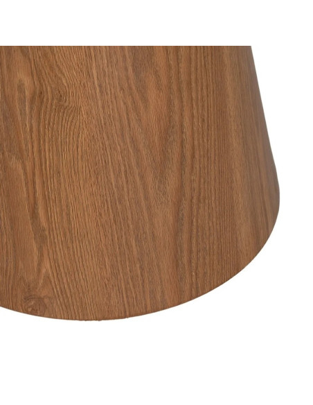 Table ronde avec plateau céramique effet marbre