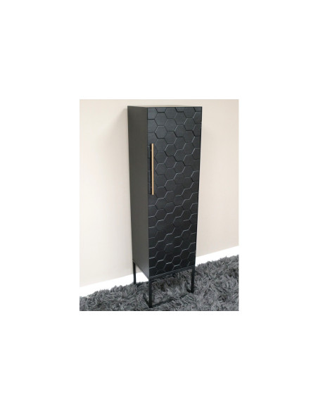 Meuble haut 1 porte motif nid d'abeille