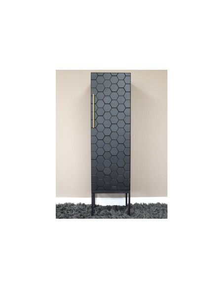 Meuble haut 1 porte motif nid d'abeille
