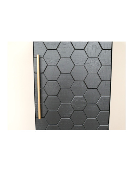 Meuble haut 1 porte motif nid d'abeille