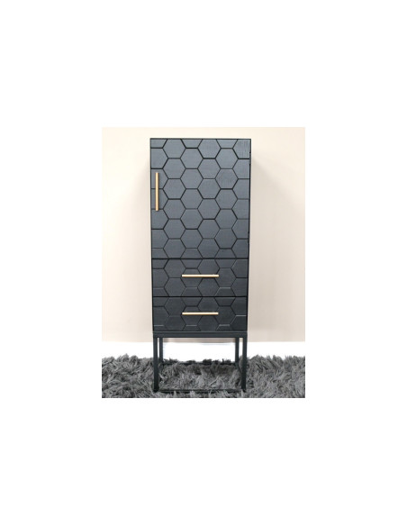Petit meuble d'appoint avec tiroirs et façades nid d'abeille