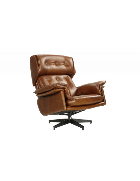 Fauteuil en cuir de vachette Président