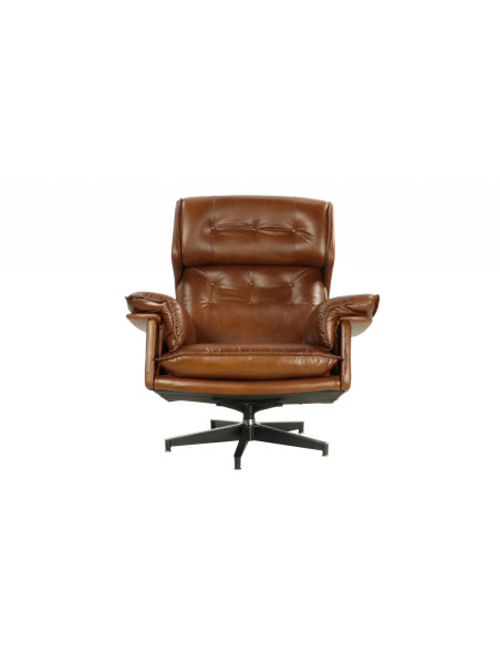 Fauteuil en cuir de vachette Président