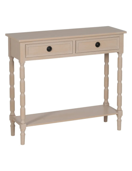 Petite console avec 2 tiroirs et étagère