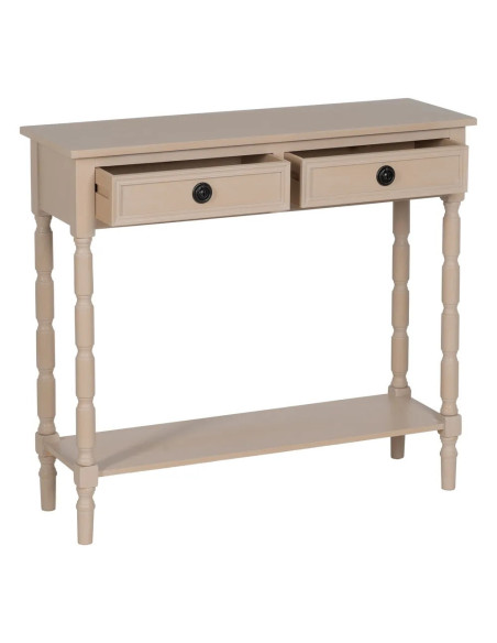 Petite console avec 2 tiroirs et étagère