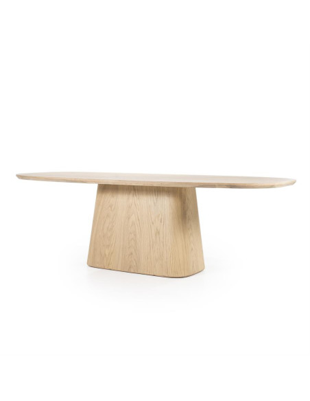 Grande table en chêne clair ovale Nola 250 ou 300 cm