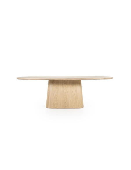 Grande table en chêne clair ovale Nola 250 ou 300 cm