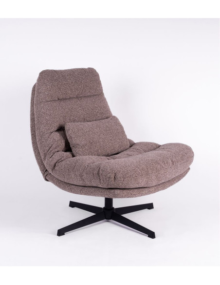 Fauteuil confortable pivotant en tissu