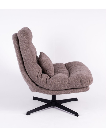 Fauteuil confortable pivotant en tissu