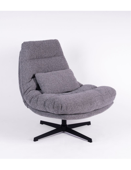 Fauteuil confortable pivotant en tissu