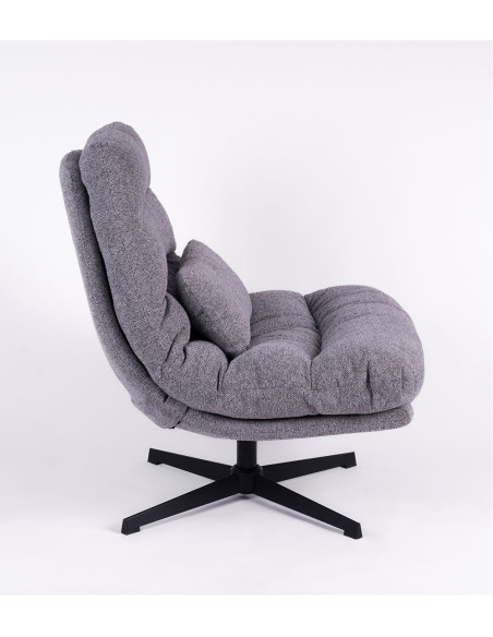 Fauteuil confortable pivotant en tissu