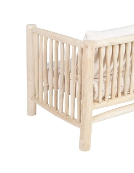 Banquette de jardin en teck Akar