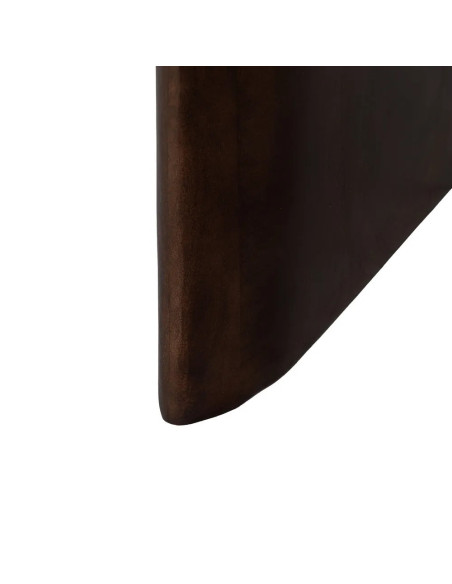 Table de salon style organique en bois teinté marron