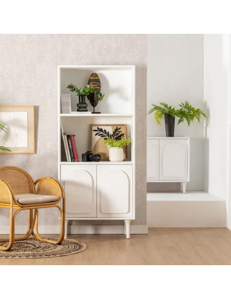 Bibliothèque en bois avec 2 portes Beret