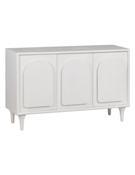 Bahut 3 portes en bois blanc Beret