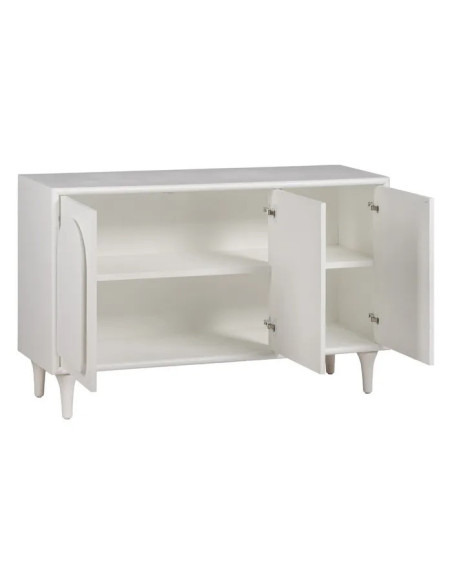 Bahut 3 portes en bois blanc Beret