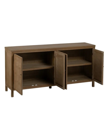 Buffet 4 portes en bois naturel Brayan