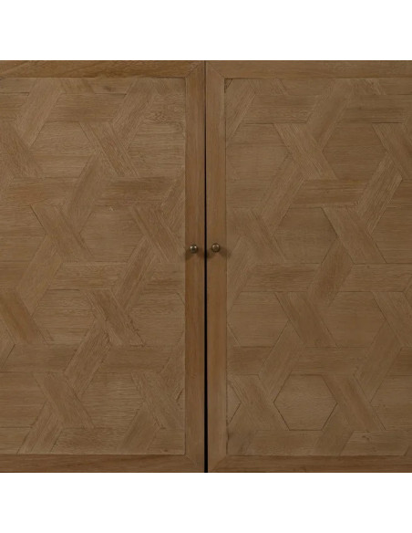 Buffet 4 portes en bois naturel Brayan