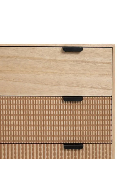 Commode en bois 3 tiroirs Coffee