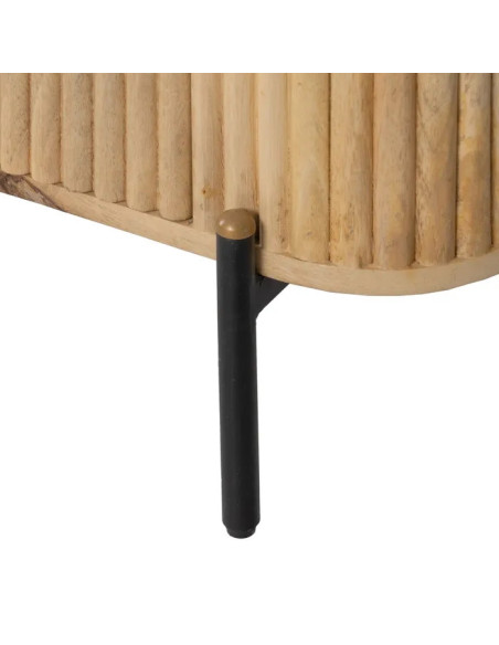 Bahut en manguier strié et marbre