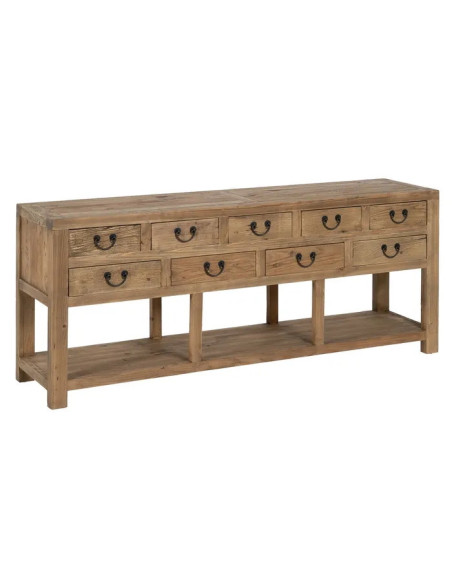 Grande console en bois d'orme recyclé 190 cm