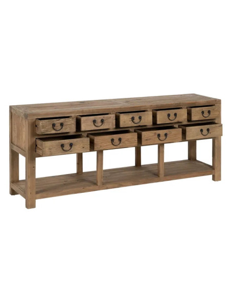 Grande console en bois d'orme recyclé 190 cm