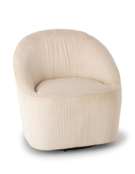 Fauteuil pivotant en tissu et métal Viby