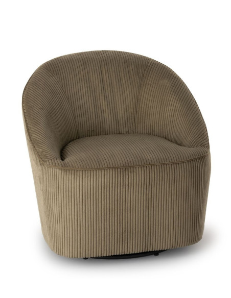 Fauteuil pivotant en tissu et métal Viby