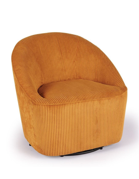 Fauteuil pivotant en tissu et métal Viby