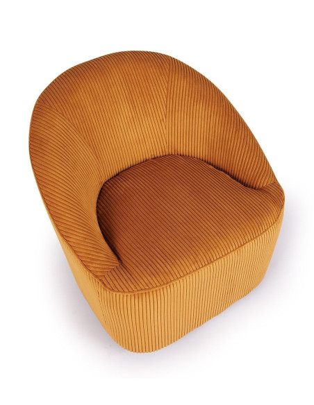 Fauteuil pivotant en tissu et métal Viby