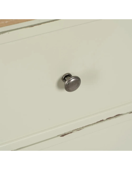 Commode 3 tiroirs couleur crème classique chic