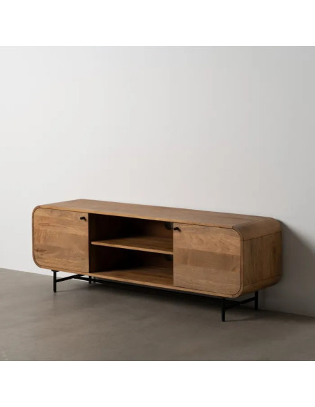 Meuble TV en bois et métal Mahon