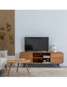 Meuble TV en bois et métal...