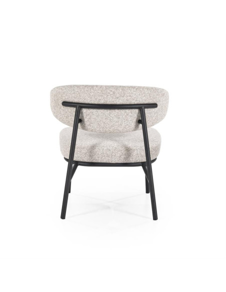 Fauteuil lounge Jari en tissu chiné