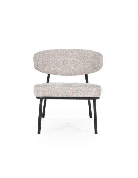 Fauteuil lounge Jari en tissu chiné