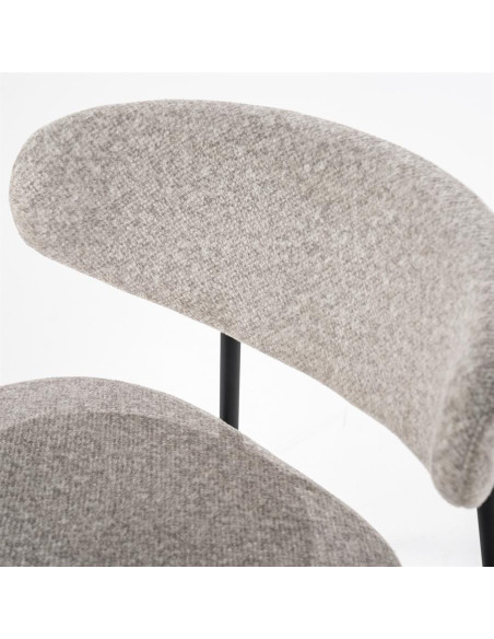 Fauteuil lounge Jari en tissu chiné