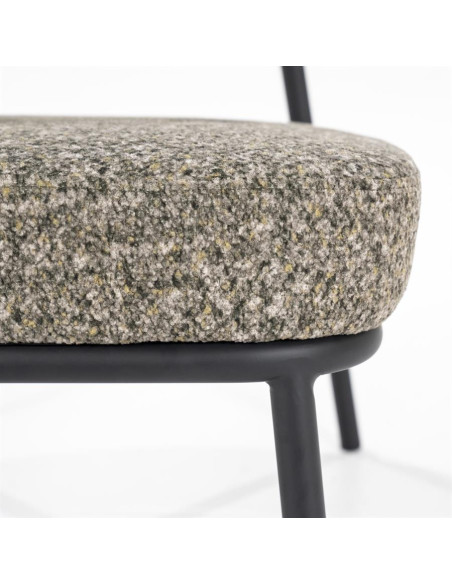 Fauteuil lounge Jari en tissu chiné