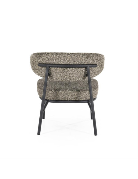 Fauteuil lounge Jari en tissu chiné