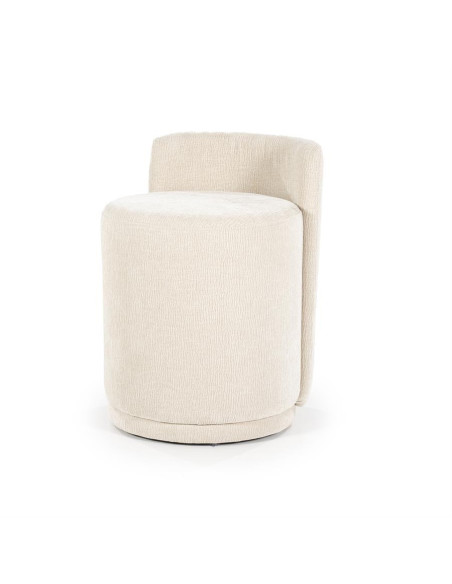 Pouf rond siège d'appoint en tissu