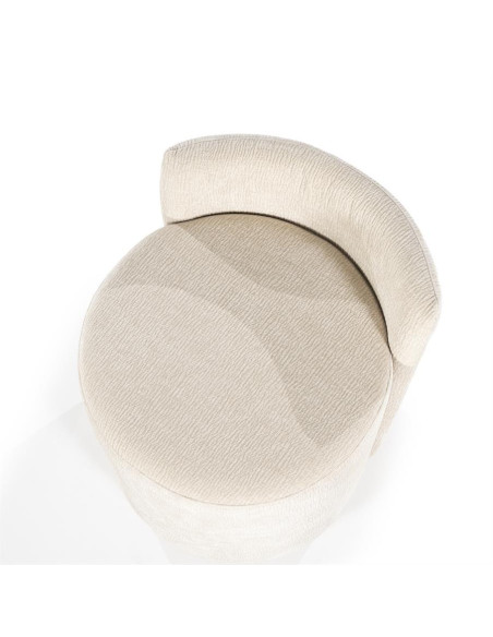 Pouf rond siège d'appoint en tissu