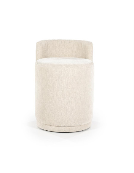 Pouf rond siège d'appoint en tissu