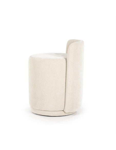 Pouf rond siège d'appoint en tissu