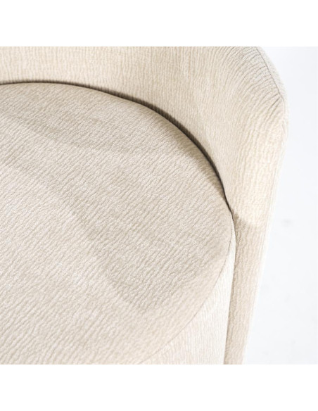 Pouf rond siège d'appoint en tissu