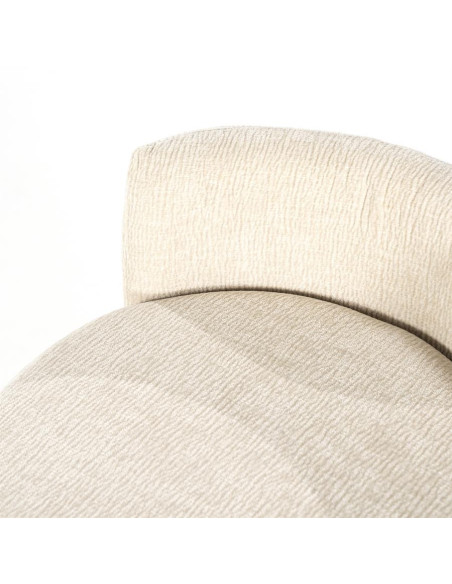 Pouf rond siège d'appoint en tissu
